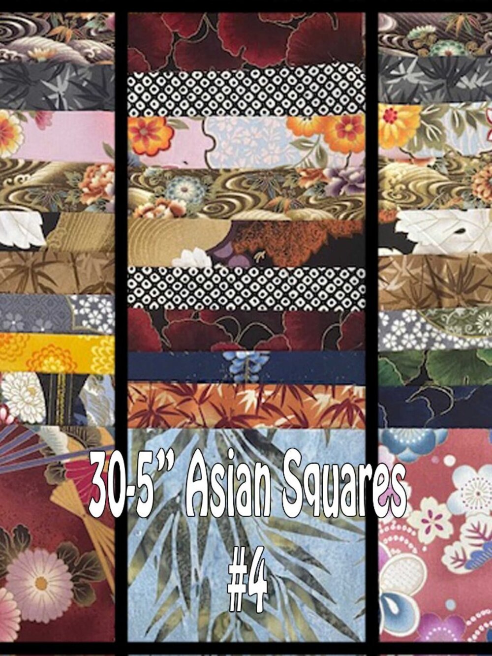 Asian 30 X 5" Quilting Squares Charm Pack OOP-- HTF